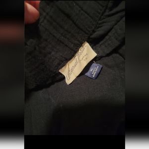 Black linen short universal thread